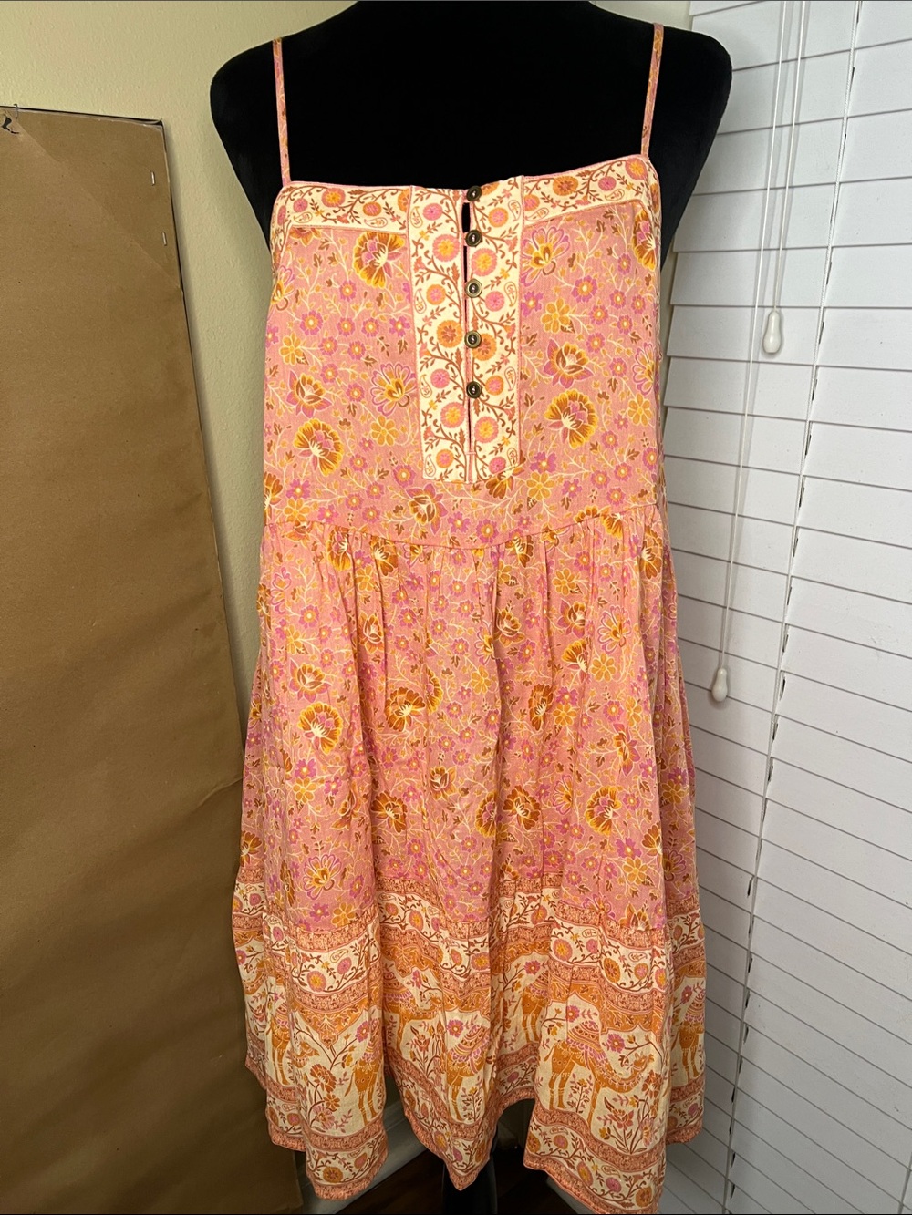 Spell and the Gypsy Collective Pink and Orange Floral Midi